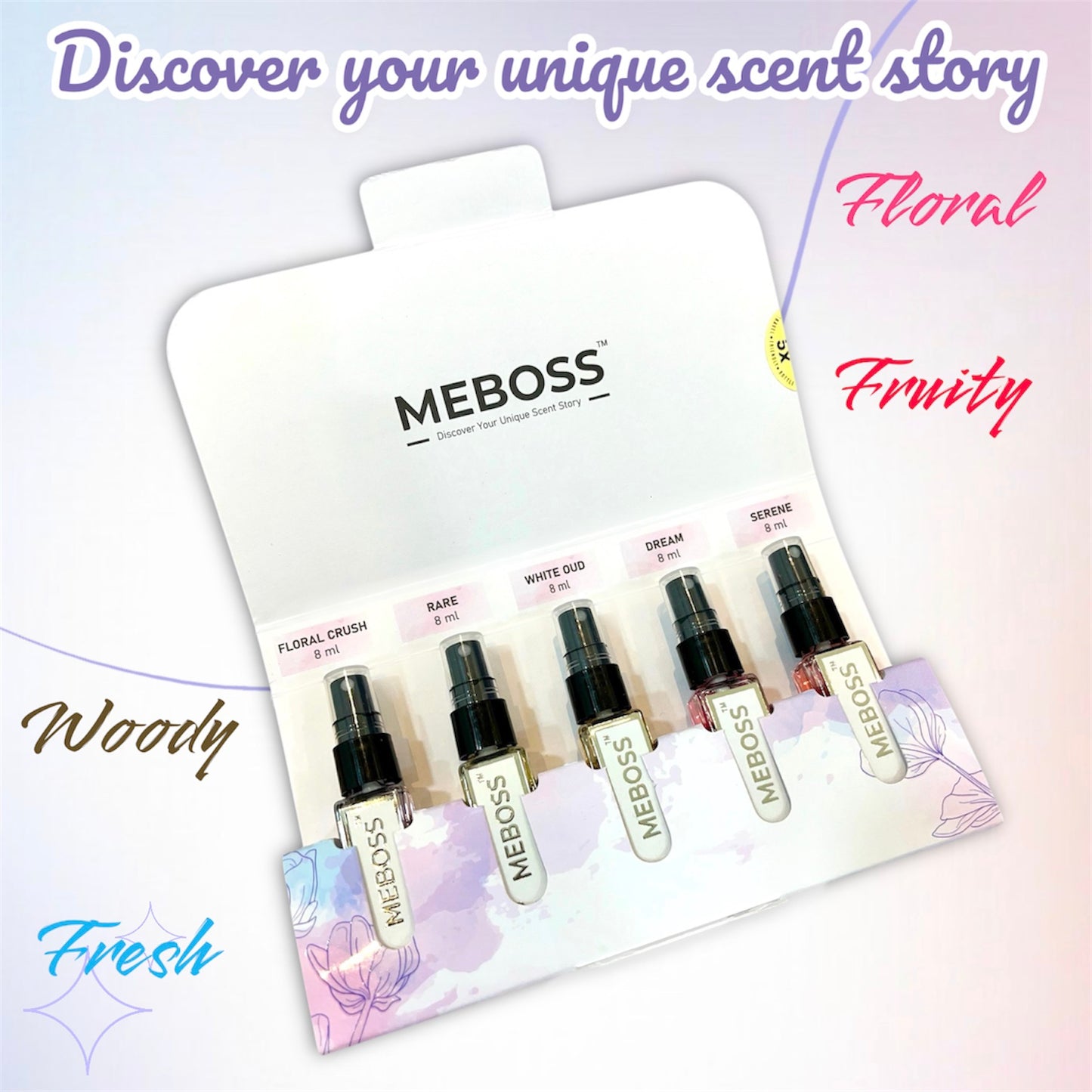 Luxury Perfume Discovery Set, 5x8ml EDP Perfumes for Woman